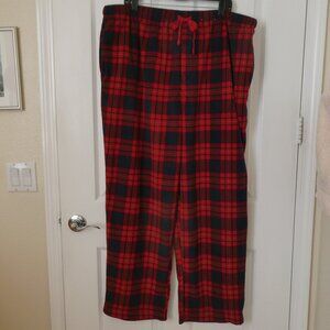 St John's Bay Men’s XXL Plaid Fleece Pajama Lounge Pants